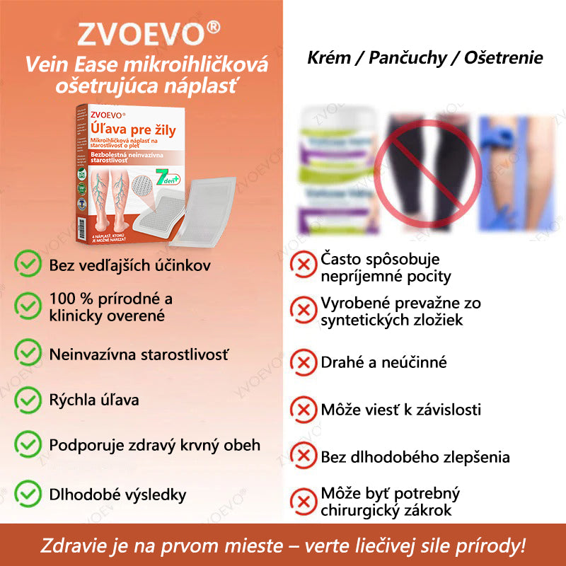 ☘️ Zvoevo® Vein Ease mikroihličková terapia (na metličkové žilky, kŕčové žily, opuchy nôh a únavu nôh)