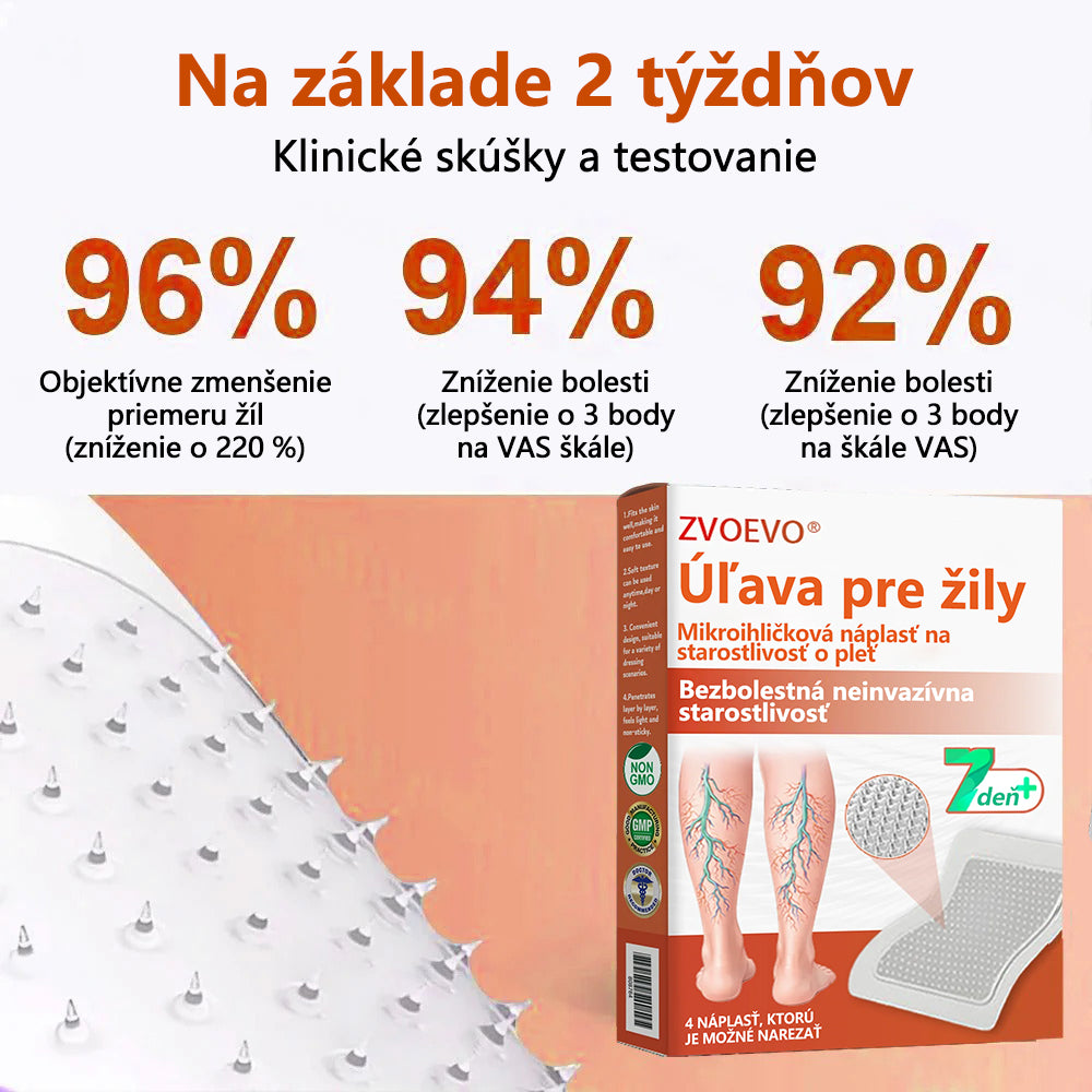 ☘️ Zvoevo® Vein Ease mikroihličková terapia (na metličkové žilky, kŕčové žily, opuchy nôh a únavu nôh)